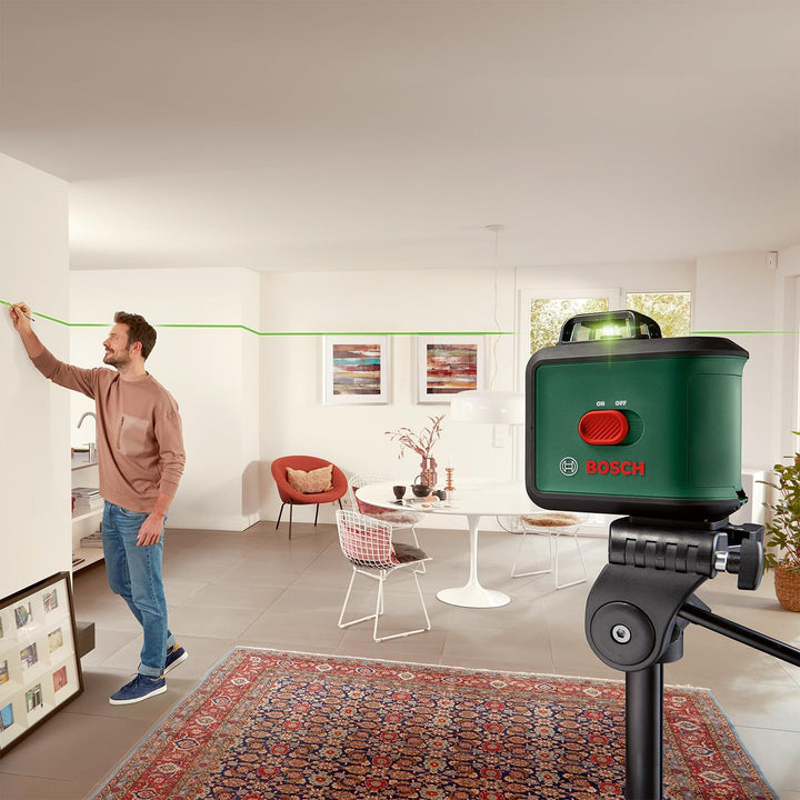 Bosch Kreuzlinienlaser UniversalLevel 360 mit Premium-Stativ (vertikale + horizintale Laserlinien in