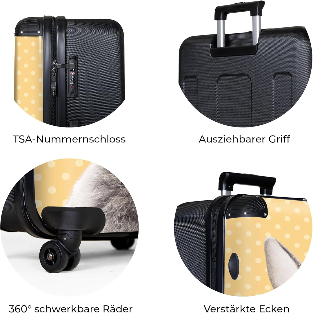 Koffer XL Gross 77x51.5x28 cm Reisekoffer mit Rollen Leicht Trolley grosser Hartschalenkoffer Rollko