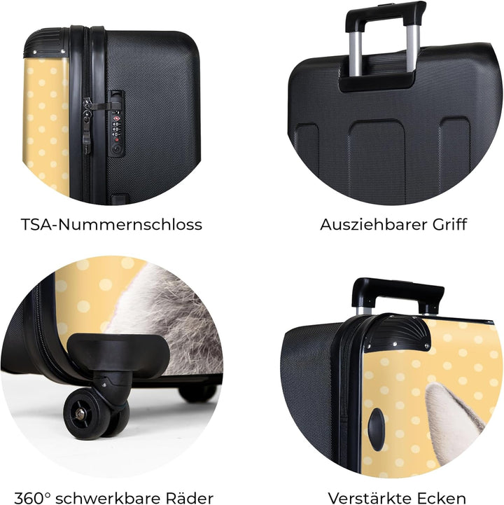 Koffer XL Gross 77x51.5x28 cm Reisekoffer mit Rollen Leicht Trolley grosser Hartschalenkoffer Rollko