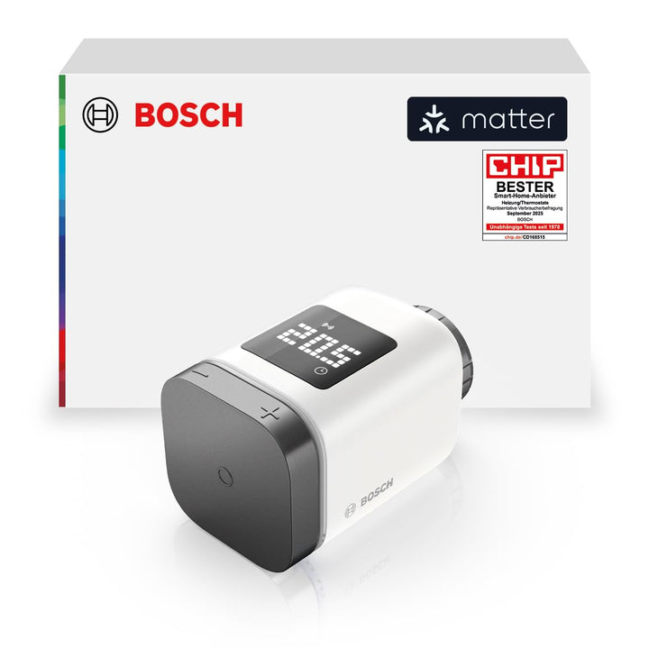Bosch Smart Home Heizkörperthermostat II [+M], smartes Thermostat, Flexible Nutzung im Bosch Smart H
