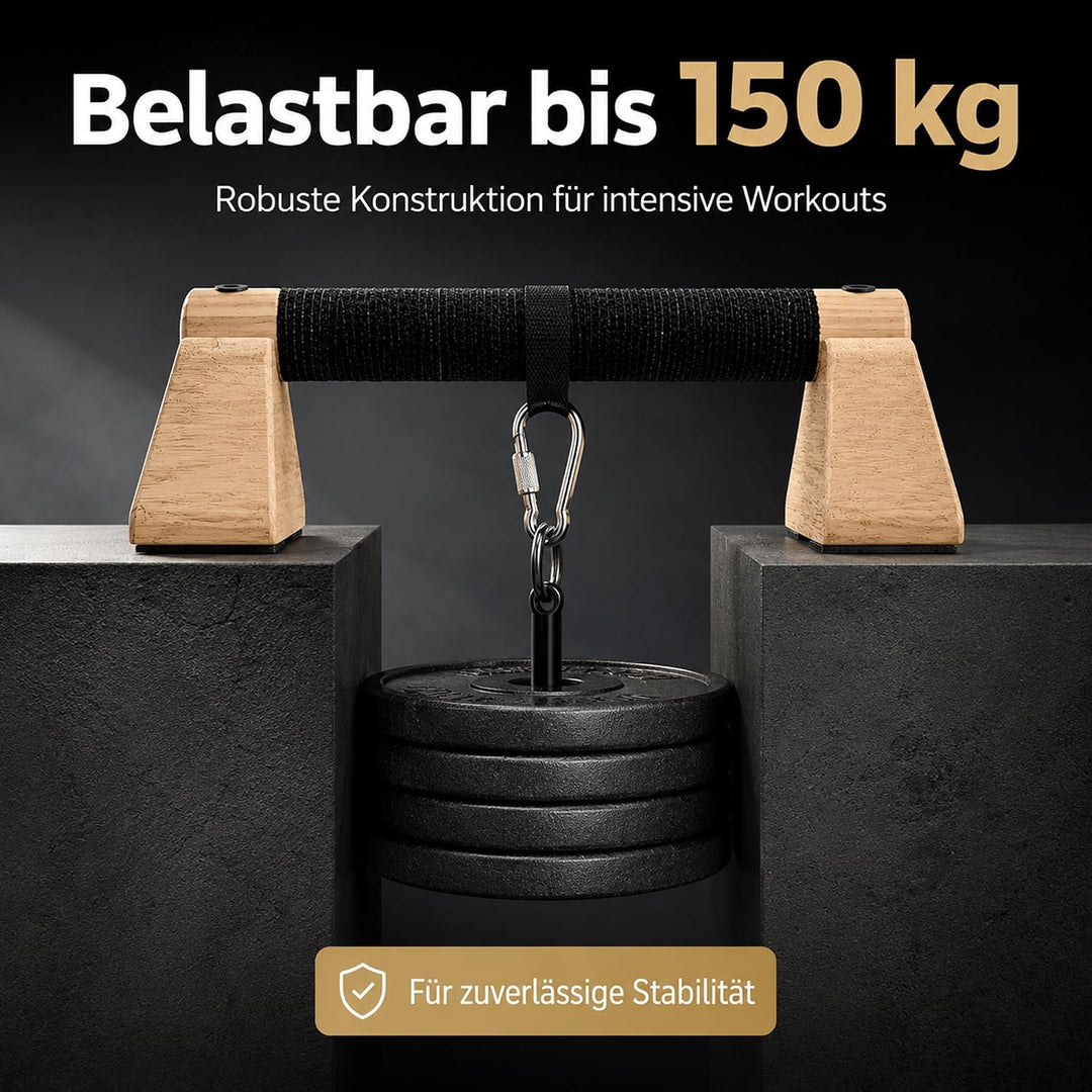Premium Liegestützgriffe aus Holz – Parallettes für Calisthenics &amp; Krafttraining, Handstand Blöcke &amp;