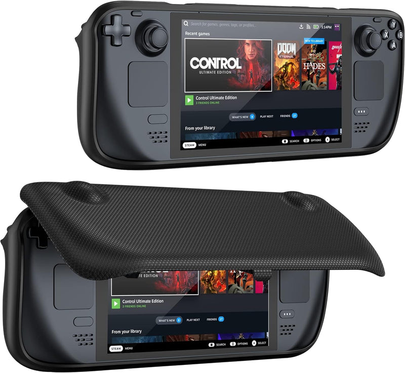 ProCase Hülle für Steam Deck, Flip Cover Kompatibel mit 7 Zoll Valve Steam Deck Case Schutzhülle Mag