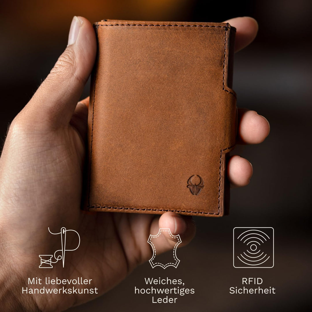 DONBOLSO NextGen Slim Portemonnaie Brieftasche - Minimal Wallet - Münzfach, RFID-Schutz, bis 11 Kart