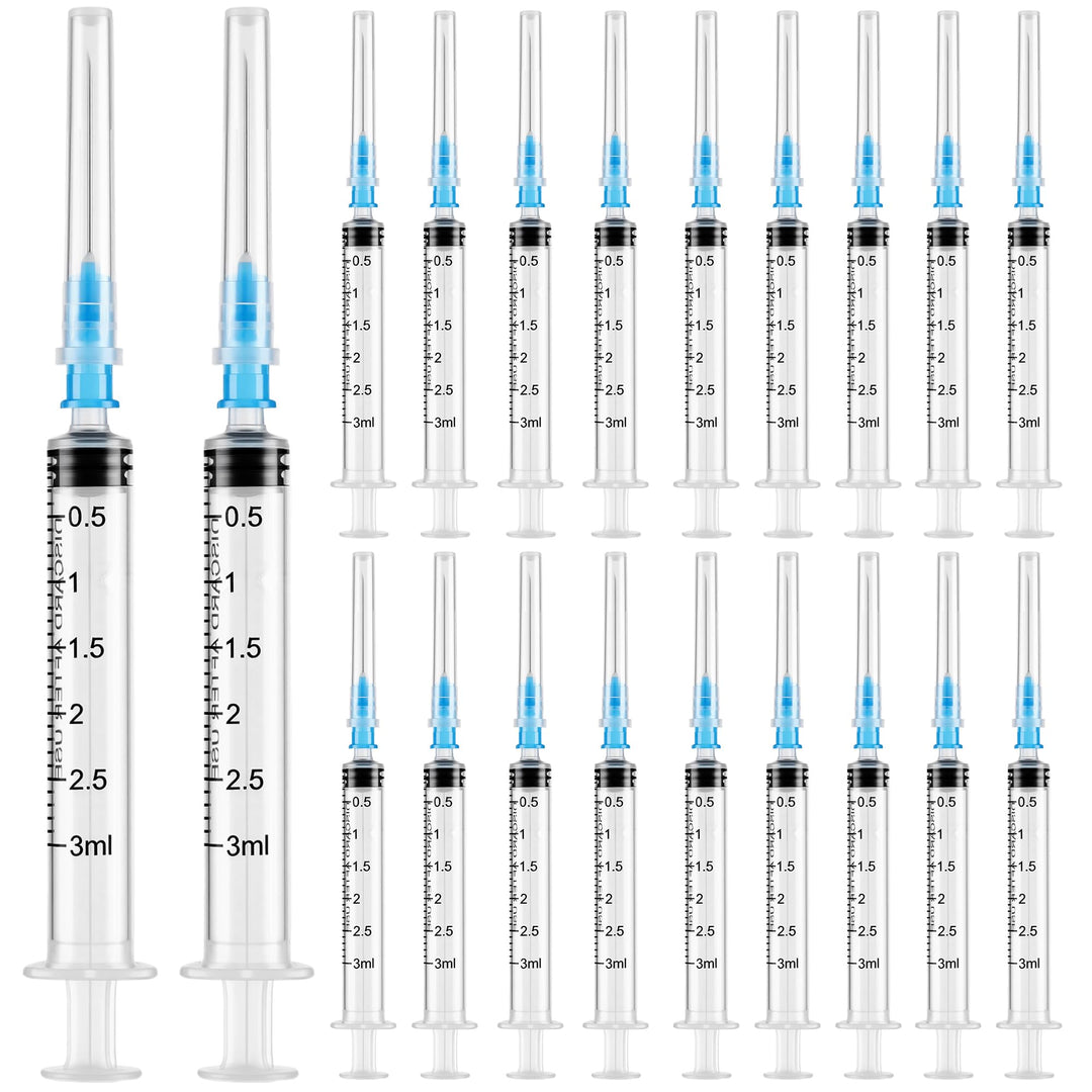 100 Stück 3ml, 23G x 1" (0.64 x 25mm), Präzisions-Messwerkzeuge | Klare Skala, Einzeln Verpackt, Für