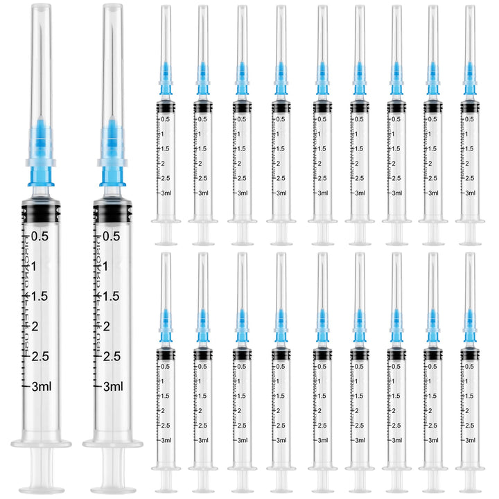 100 Stück 3ml, 23G x 1" (0.64 x 25mm), Präzisions-Messwerkzeuge | Klare Skala, Einzeln Verpackt, Für