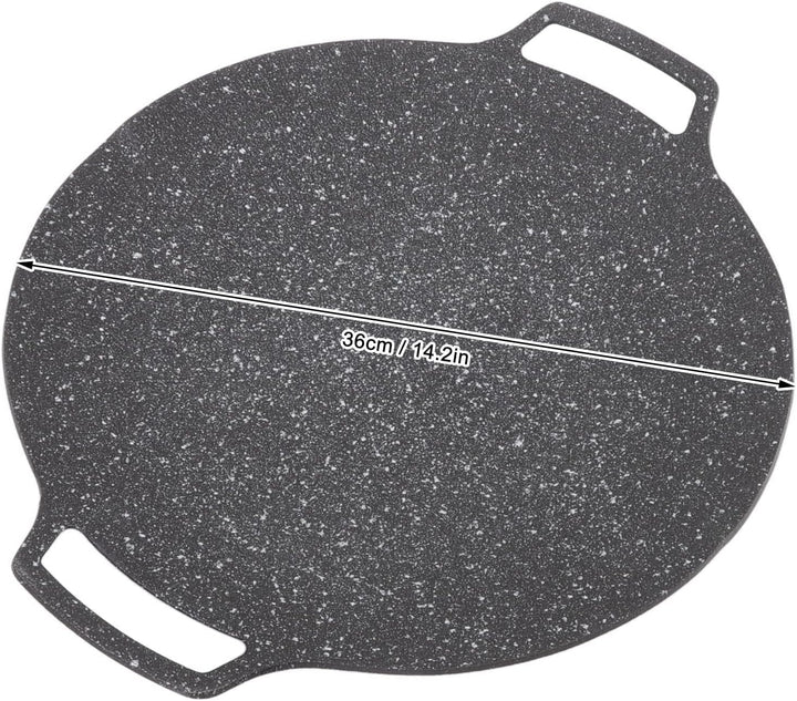 Koreanische Grillplatte, Rund Gusseisen Grillplatten BBQ-Grill Antihaft-Grill Gusseisenpfanne Grill