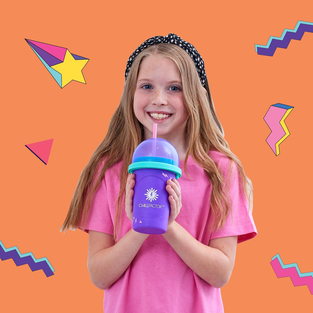 Chill Factor Color Shock Slushy Power Purple - Maker Wiederverwendbarer Slushy-Squeezer Küchenspielz