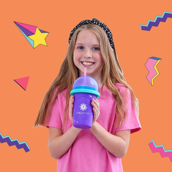 Chill Factor Color Shock Slushy Power Purple - Maker Wiederverwendbarer Slushy-Squeezer Küchenspielz