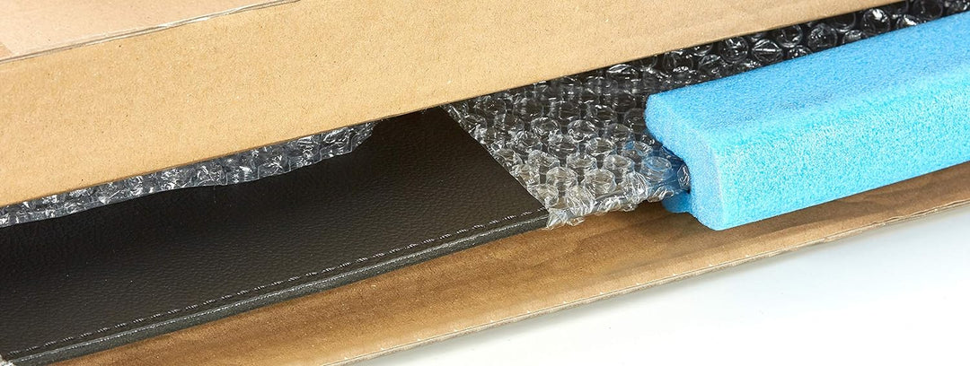 Luxentury Schreibtischunterlage Schreibunterlage Leder Kantenschutz: 90x60 cm Echtleder abgewinkelt