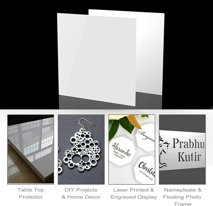 Acryl-Kunststoffplatte Acrylglas Zuschnitt Acrylicglasplatten Acrylglasplatte 305 mm x 305 mm, 1/4 d