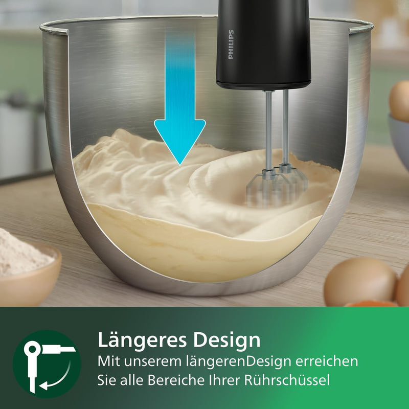 Philips Handmixer 5000 Series, 3-in-1-Handmixer, Leistungsstarker Motor (500 W), Smarter Aufbewahrun