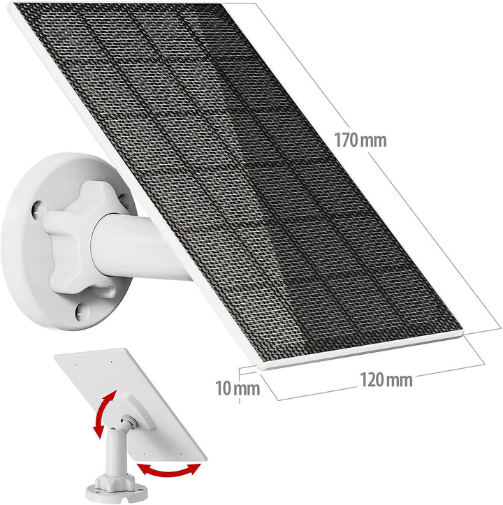 revolt Solar Panel USB C: Solarpanel für Akku-IP-Kameras mit USB-C, 3 W, 5 V, IP65 (Solarpanel 5V, S