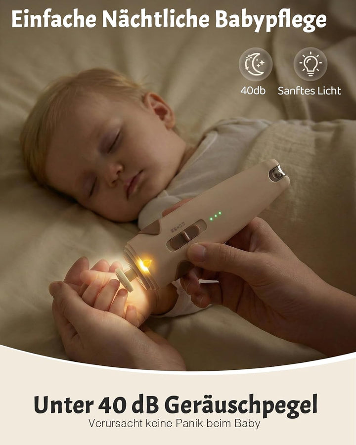 Lictin Baby Nagelfeile Elektrisch, Elektrische Nagelfeile mit 6 Schleifkopf, 25 in 1 Baby Nagelset m