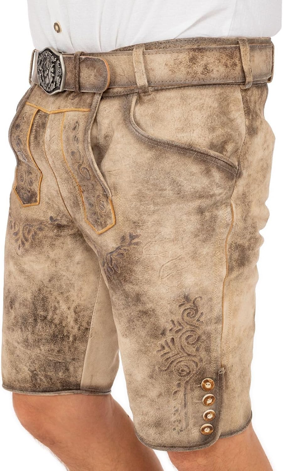 Maddox Herren Lederhose Ronn 46 Antik - Birke, 46 Antik - Birke
