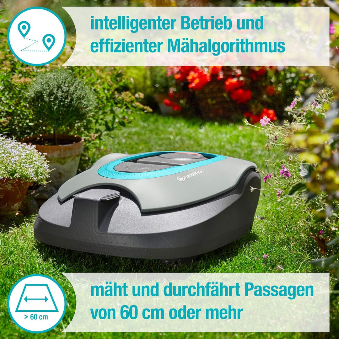 Gardena smart SILENO+ Set: Mähroboter für Rasenflächen bis 1600 qm, bequem steuerbar per smart App,