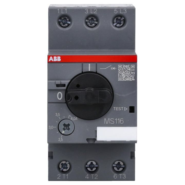 ABB MS116 Motorschutzschalter, 4 A 690 V 90mm x 45mm