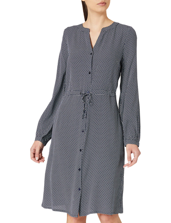 TOM TAILOR Damen Kleid 40 26428 - Navy Geometrical Design, 40 26428 - Navy Geometrical Design