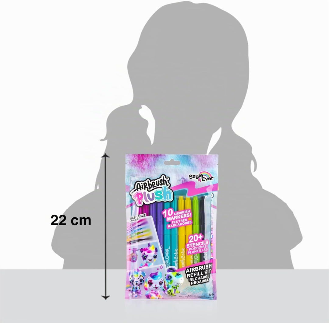 Canal Toys - Nachfüllpack für Airbrush-Plüschtier, 6+, OFG 256, Mehrfarbig | Waschbare Farbstifte, k