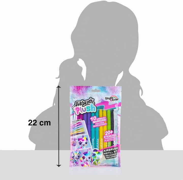 Canal Toys - Nachfüllpack für Airbrush-Plüschtier, 6+, OFG 256, Mehrfarbig | Waschbare Farbstifte, k
