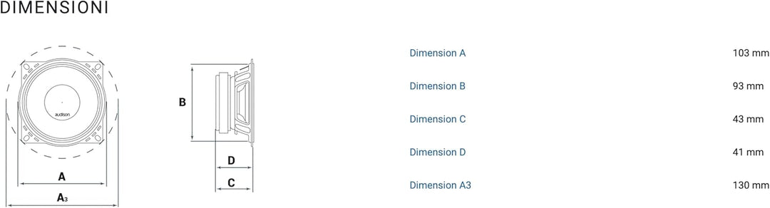 Audison AP 4 Mitteltöner 10 cm AP 4 - SET MIDBASS 100mm