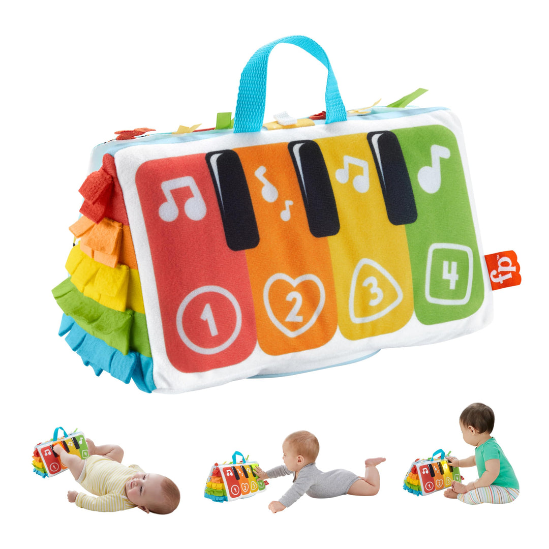 FISHER-PRICE Kick & Play Soft Piano - Weiches und tragbares Pianospielzeug, mitwachsendes Design, bu