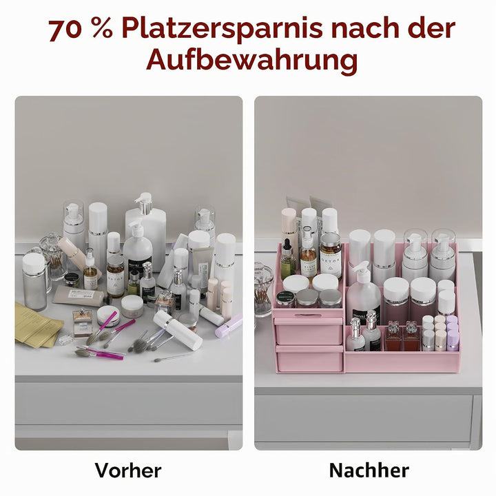 DancesCat Make Up Kosmetik Organizer mit Schubladen, Makeup Organizer Aufbewahrung Kosmetikbox für W