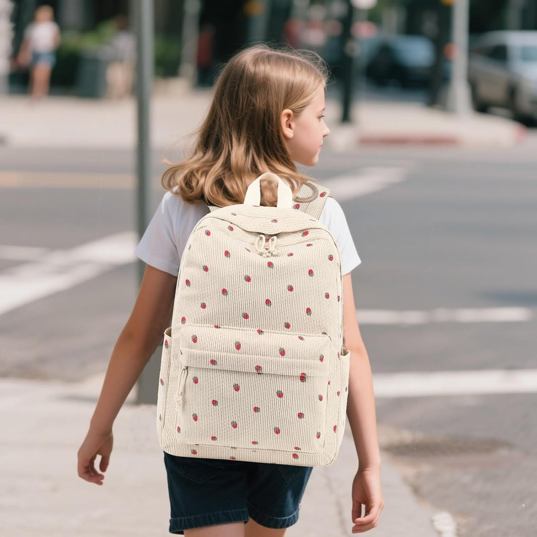 Schulrucksack Mädchen Teenager Damen Schultasche Rucksack Set Schulranzen für Mädchen Schule 3-teili