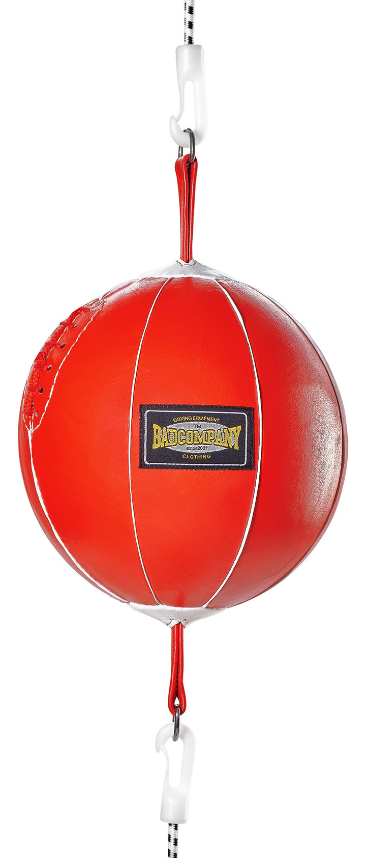 Bad Company Doppelendball aus Leder inkl. elastischen Spanngurten I 25 cm Durchmesser I Boxball für