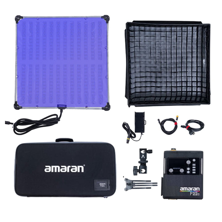 Aputure Amaran F22c 200W RGBWW Flex LED Fotoleuchte mit Wabengitter, CCT 2500K bis 7500K V Mount RGB