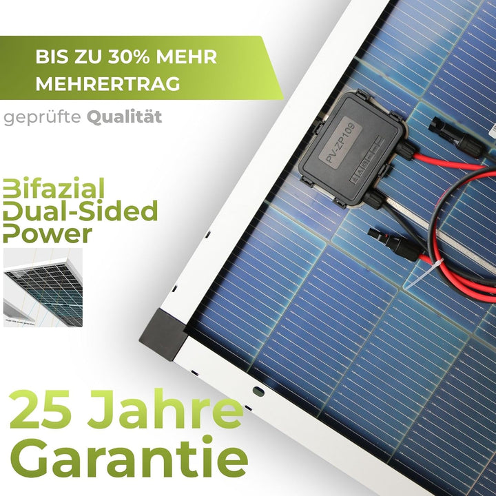 SOLARTRONICS Solarmodul 120 Watt Mono bifazial18 V 18 Busbars Solarpanel Solarzelle (3 Stück)