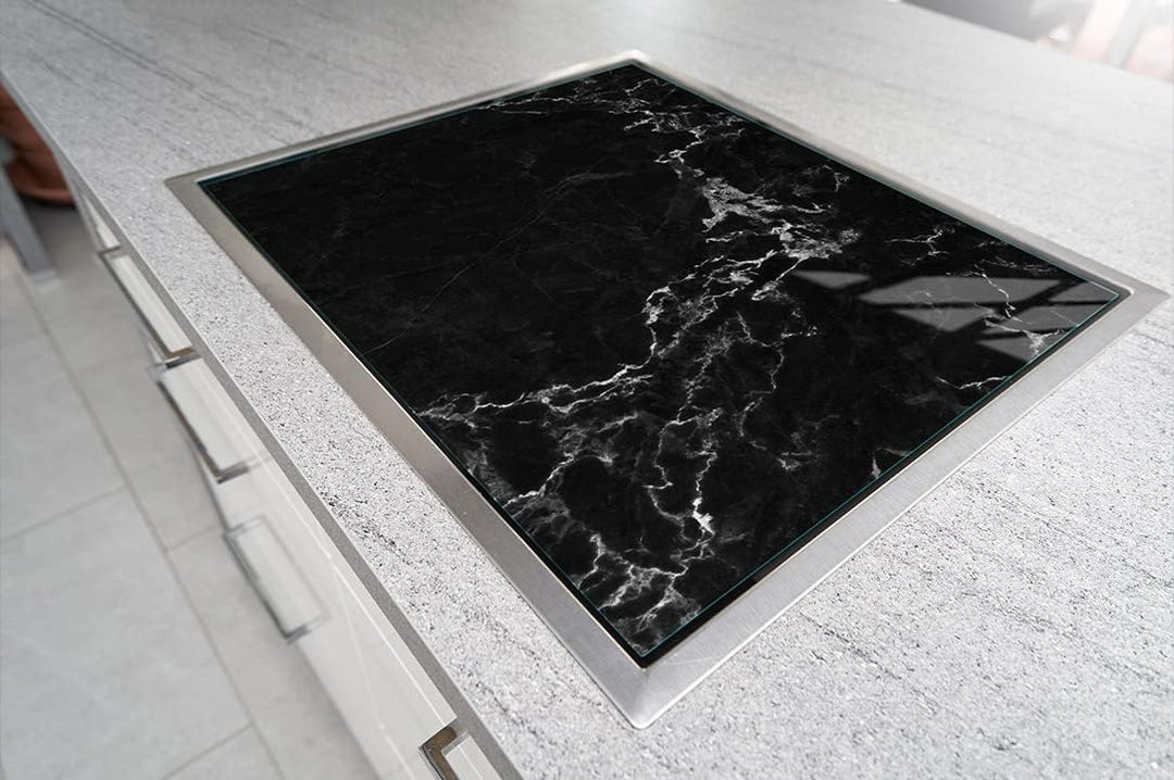 DarHaus Herdabdeckplatte 70x52 Einteilig Glas Elektroherd Induktion Herdschutz Spritzschutz Glasplat