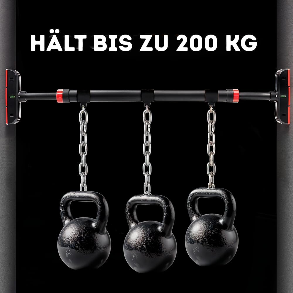 Multifunktionale Klimmzugstange ohne Schrauben und zusammenklappbar, Belastung 200 kg, Pull Up Bar z