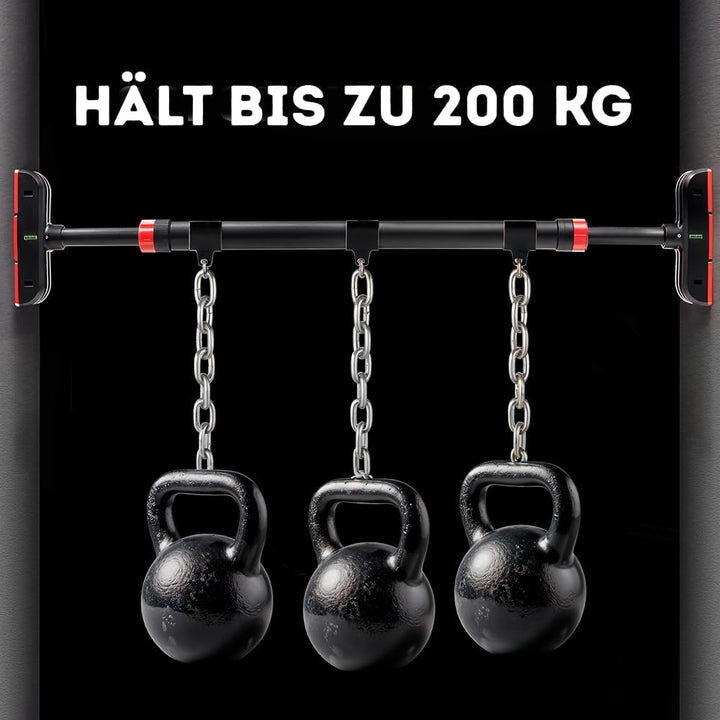 Multifunktionale Klimmzugstange ohne Schrauben und zusammenklappbar, Belastung 200 kg, Pull Up Bar z