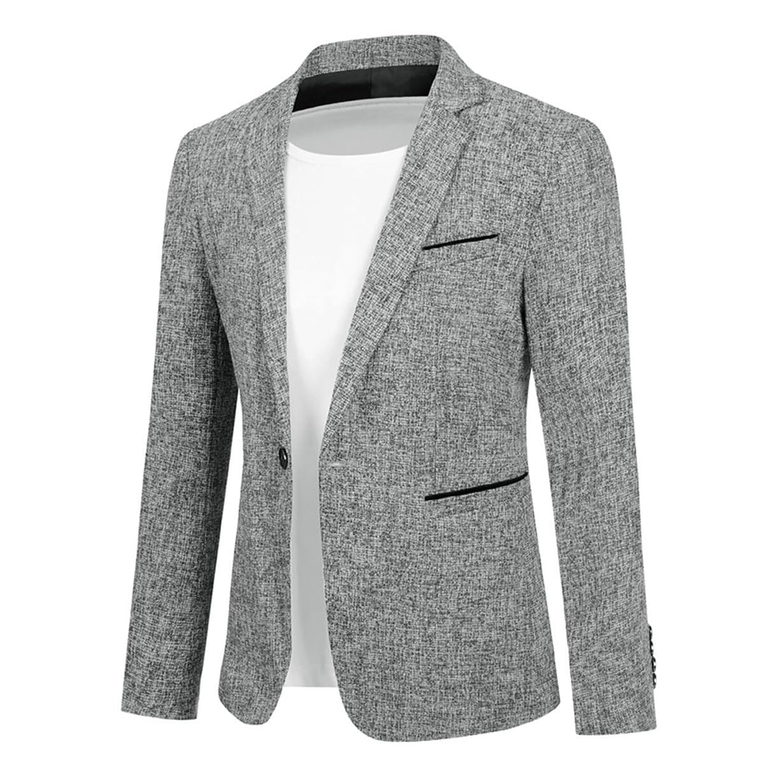 Allthemen Herren Sakko Sportlich Baumwolle Blazer Slim Fit Modern Jackett Jacke Casual Anzugjacke fü