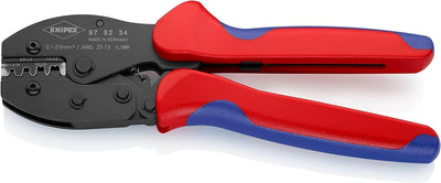 Knipex PreciForce® Crimpzange brüniert, mit Mehrkomponenten-Hüllen 220 mm 97 52 34