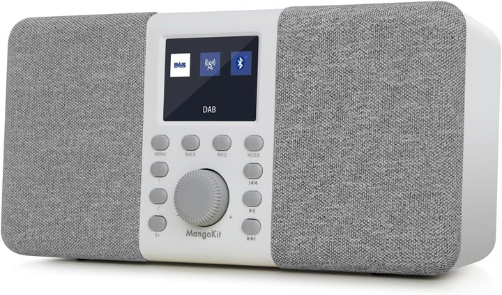MangoKit MD5 Stereo DAB Radio mit Bluetooth,DAB Plus Radio,Digitalradio,UKW Radio,Tragbares Dab Radi