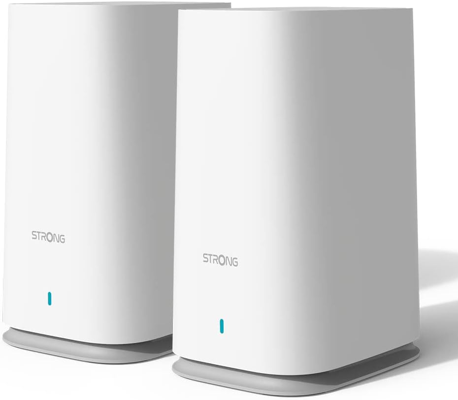 STRONG Atria Wi-Fi Mesh Home Kit 2100, WLAN Verstärker, Repeater, 200m² Abdeckung, 2100 Mbit/s, 2,4