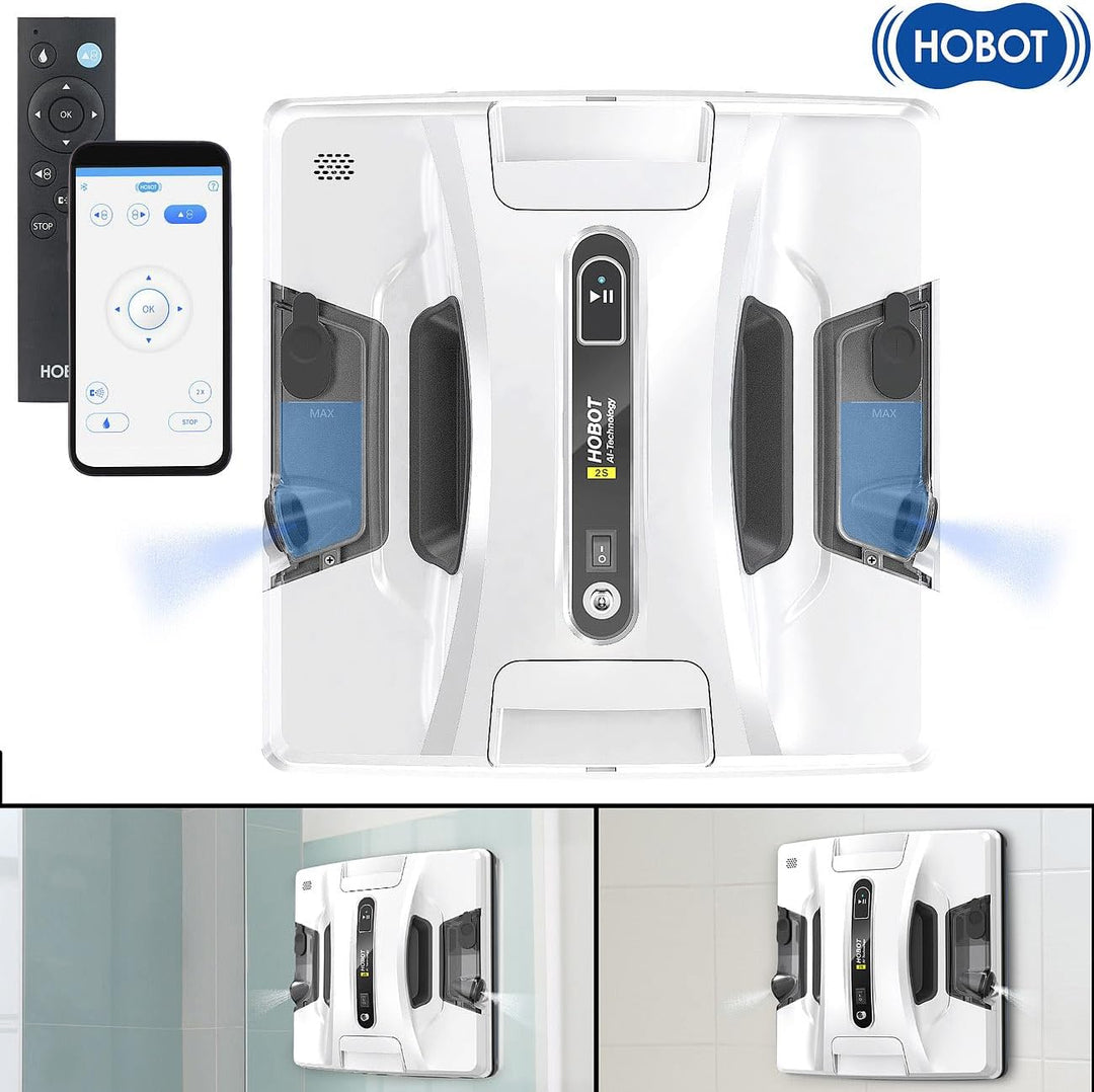 Sichler Exclusive Fensterwischroboter: HOBOT-2S Profi-Fensterputz-Roboter; Dual-Sprüher; Sprachausga
