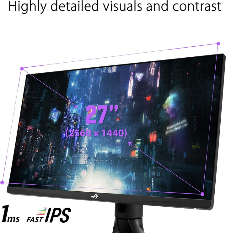 ASUS ROG Strix XG27AQ - 27 Zoll WQHD Gaming Monitor - 170 Hz, 1ms GtG, G-Sync kompatibel, DisplayHDR