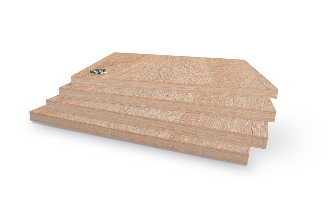 Einlegeböden 4er Set Bodenplatte Einleger Böden Für Mehrzweckschrank Fachboden ca. B 37,2 cm x H 1,8