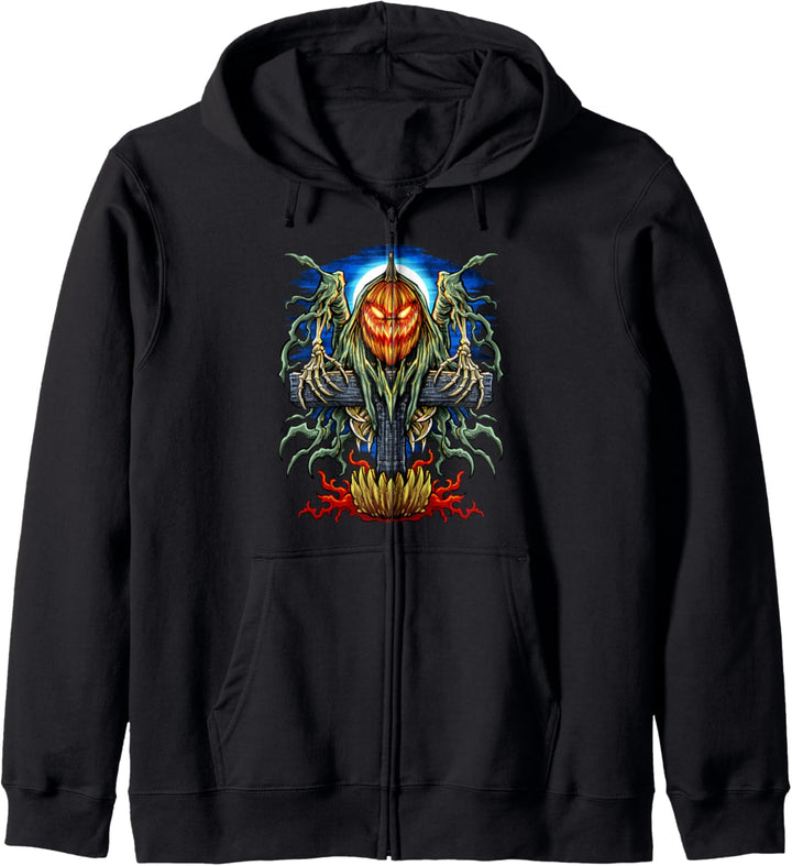 Halloween Jack O Lantern Scarecrow Kapuzenjacke