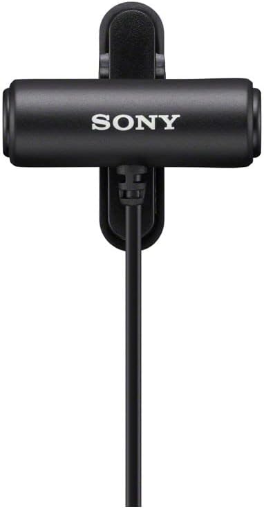 Sony ECM-LV1 Ansteckmikrofon mit Stereo-Tonaufzeichnung, Schwarz Stereo-Lavalier-Mikrofon Single, St