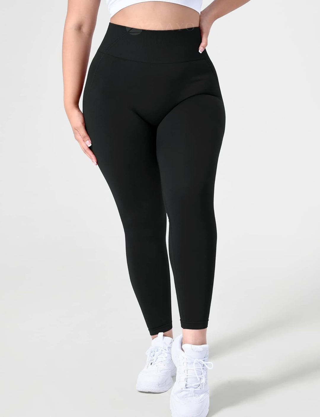 ZAAYO Damen Gym Leggings Sport Booty Scrunch Butt High Waist Seamless Yoga Hosen #1 Schwarz XS, #1 S