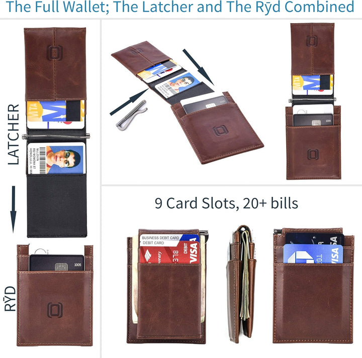 Dockem The Latcher und The Rȳd: Die modulare, minimalistische Brieftasche (echtes Leder) Virtuosa Br