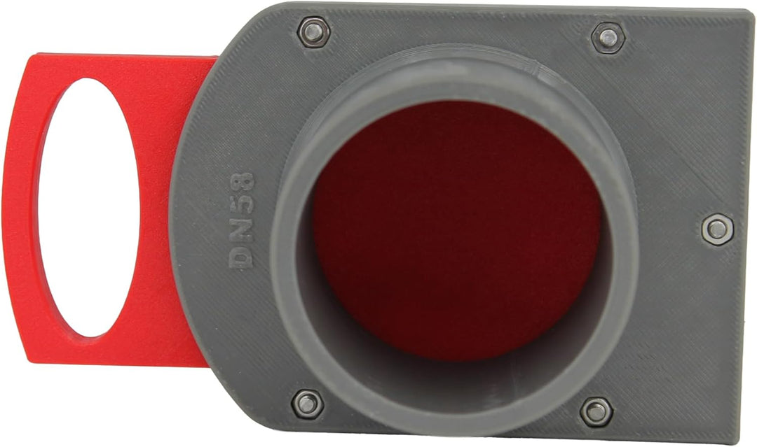 DRUCKKRAFT Blastgate DN58 (Ø 58 mm OD beidseitig) | Luft-Sperrschieber für Absauganlage | PETG | sta