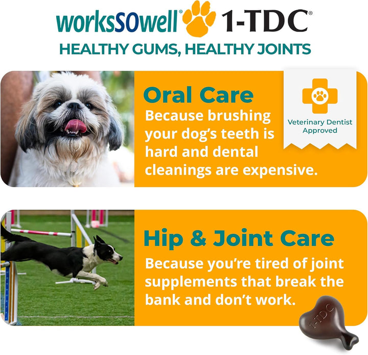 1-TDC Dual Action Periodontal & Joint Support for Dogs & Cats | 120 Twist Off Softgels by Elite Scie
