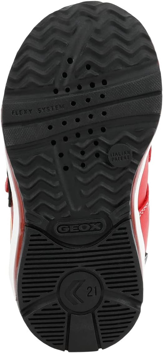 Geox Jungen B Todo Boy B Sneaker 22 EU Red Black, 22 EU Red Black