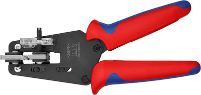 Knipex Präzisions-Abisolierzange mit Formmessern brüniert, mit Mehrkomponenten-Hüllen 195 mm 12 12 1