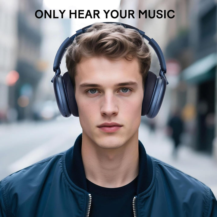 RORSOU C6 Aktive Noise-Cancelling-Kopfhörer, Drahtlose Over-Ear Bluetooth-Kopfhörer, 60 Stunden Spie