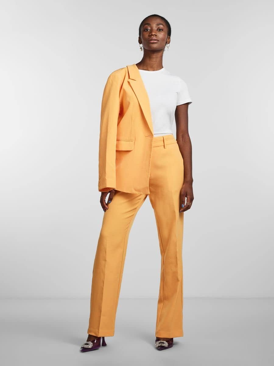 Y.A.S Damen Yasbluris Mw Flared Pant Noos Anzughose, Mock Orange